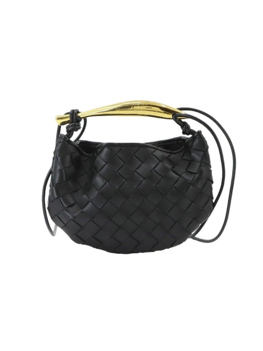 Bottega Veneta Intrecciato Mini Sardine 2-Way Bag Leather Black